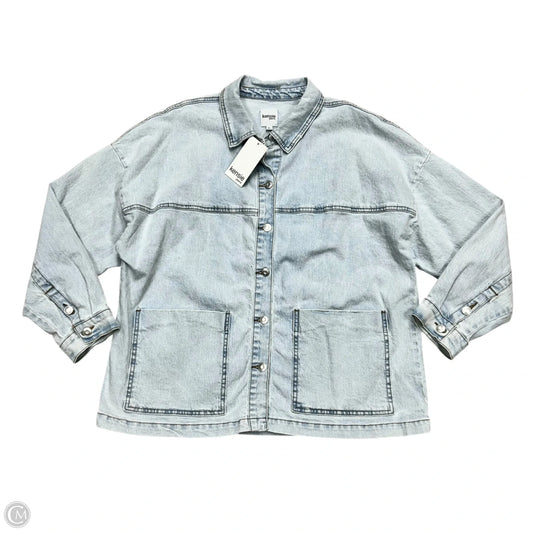 Jacket Denim By Kensie In Blue Denim, Size: L