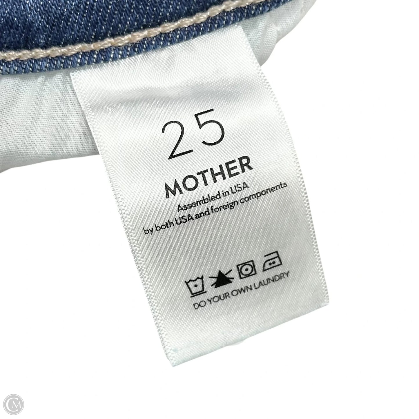Jeans Boot Cut By Mother In Blue Denim, Size: 0