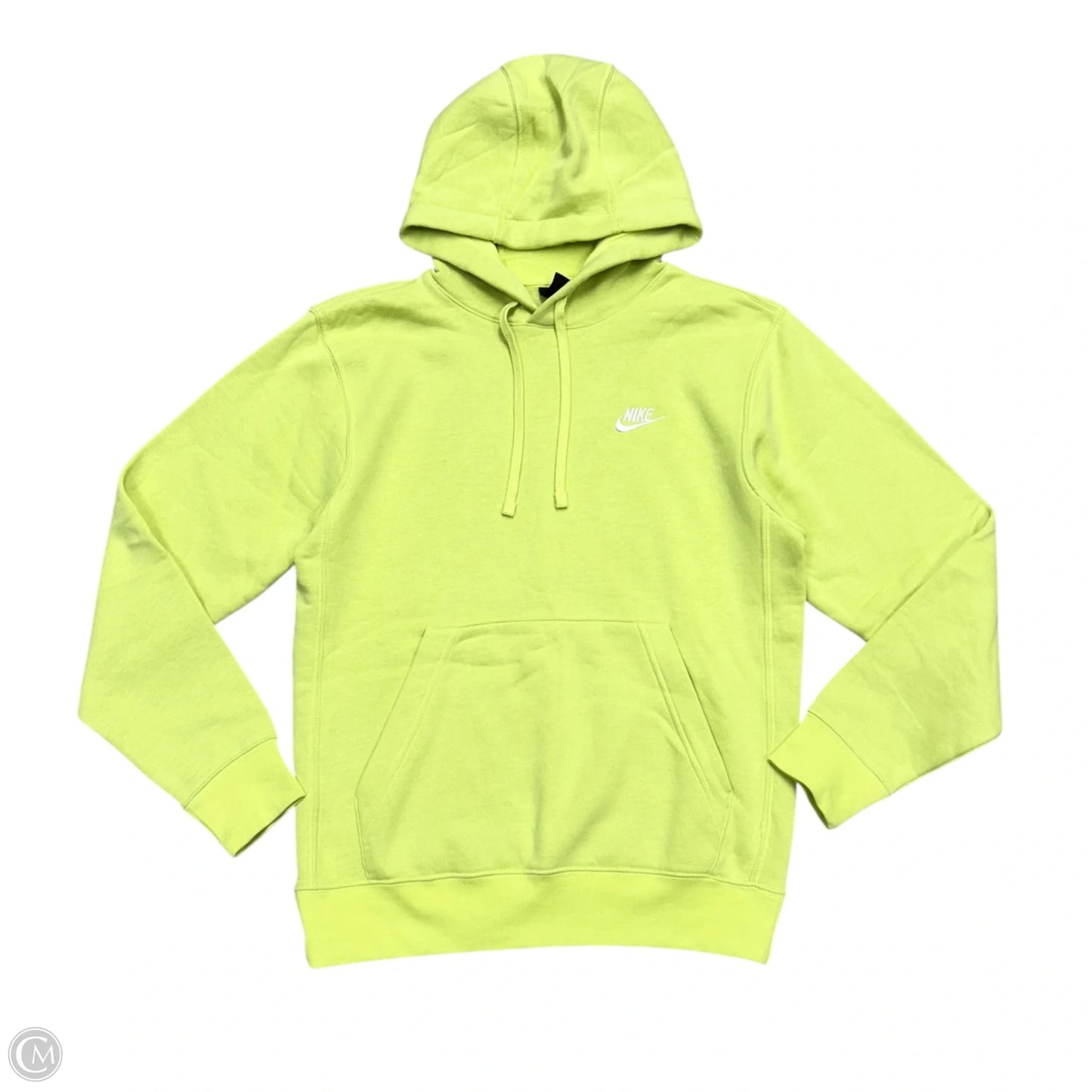 Athletic Sweatshirt Hoodie By Nike Apparel In Chartreuse, Size: S