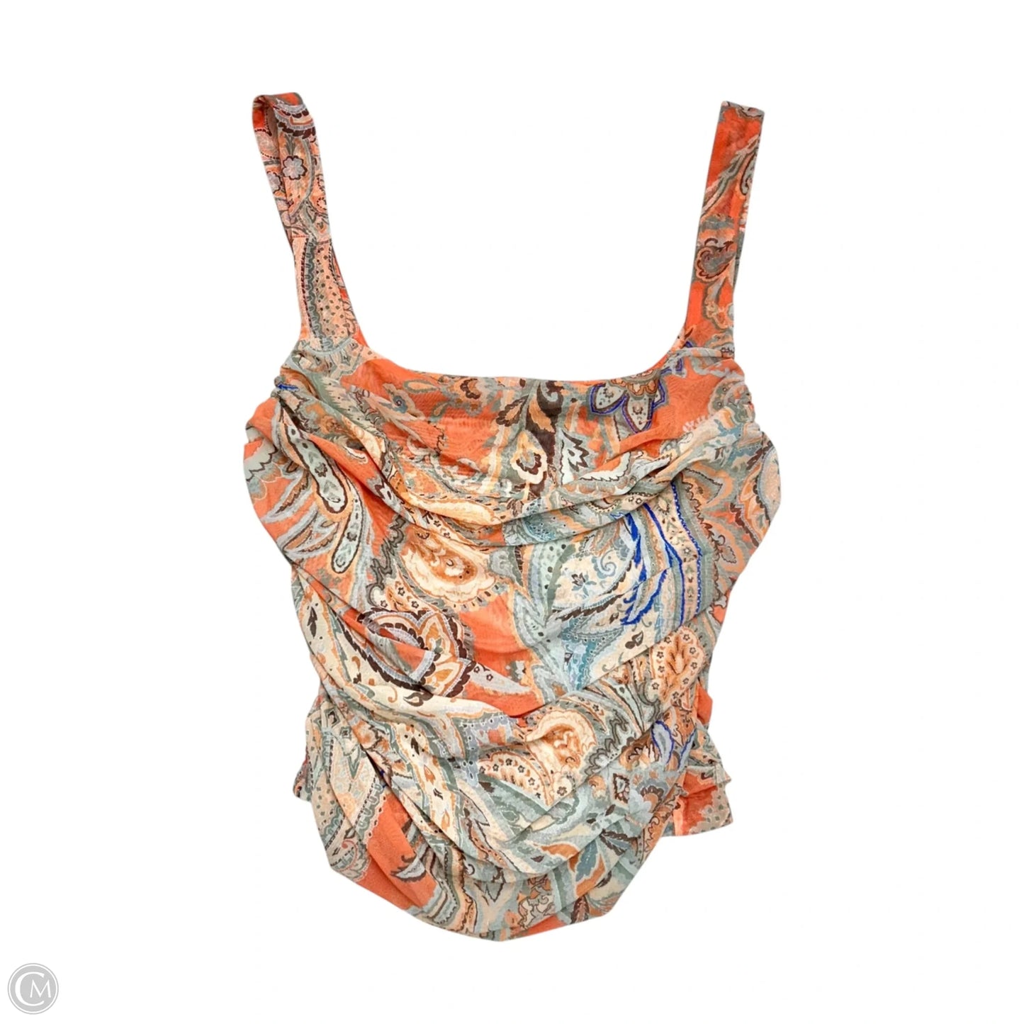 Top Sleeveless By L Agence In Orange & Tan, Size: M