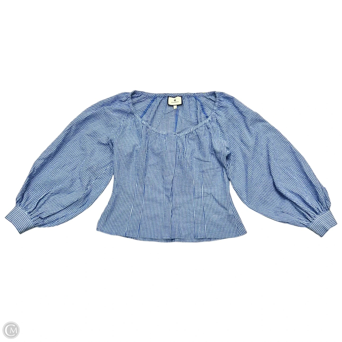 Top 3/4 Sleeve By Tuckernuck In Blue & White, Size: S