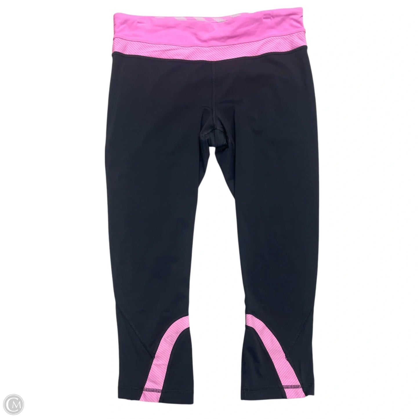Athletic Leggings Capris By Lululemon In Black & Pink, Size: M