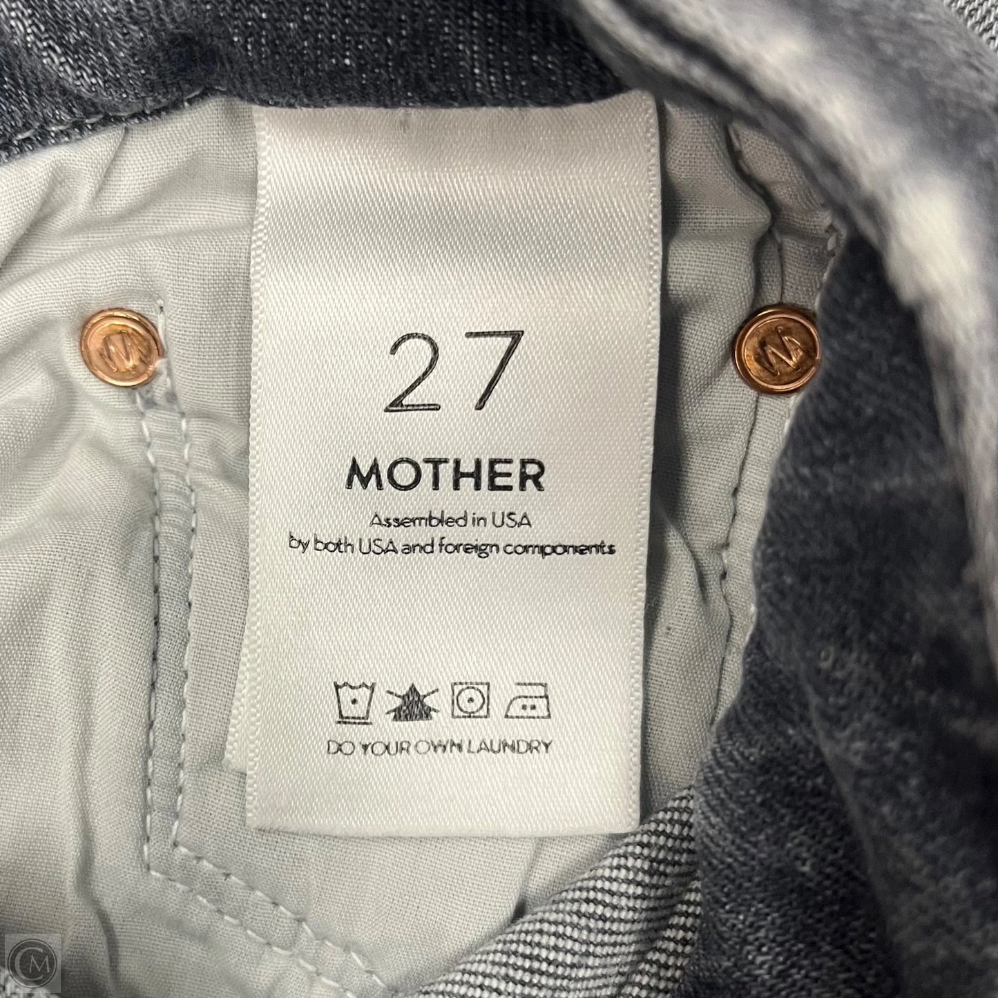 Jeans Skinny By Mother In Grey Denim, Size: 4
