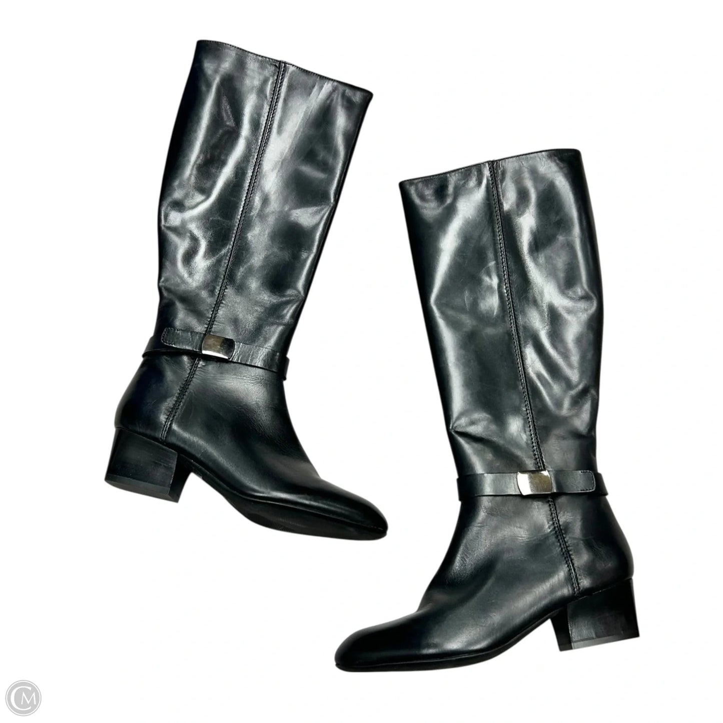 Boots Knee Heels By Coach And Four In Black, Size: 9.5