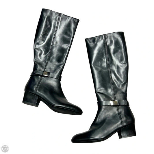 Boots Knee Heels By Coach And Four In Black, Size: 9.5