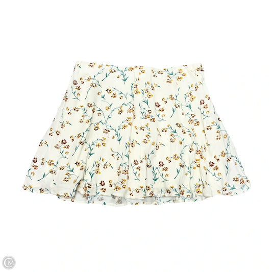 Skirt Mini & Short By American Eagle In White & Yellow, Size: Xl