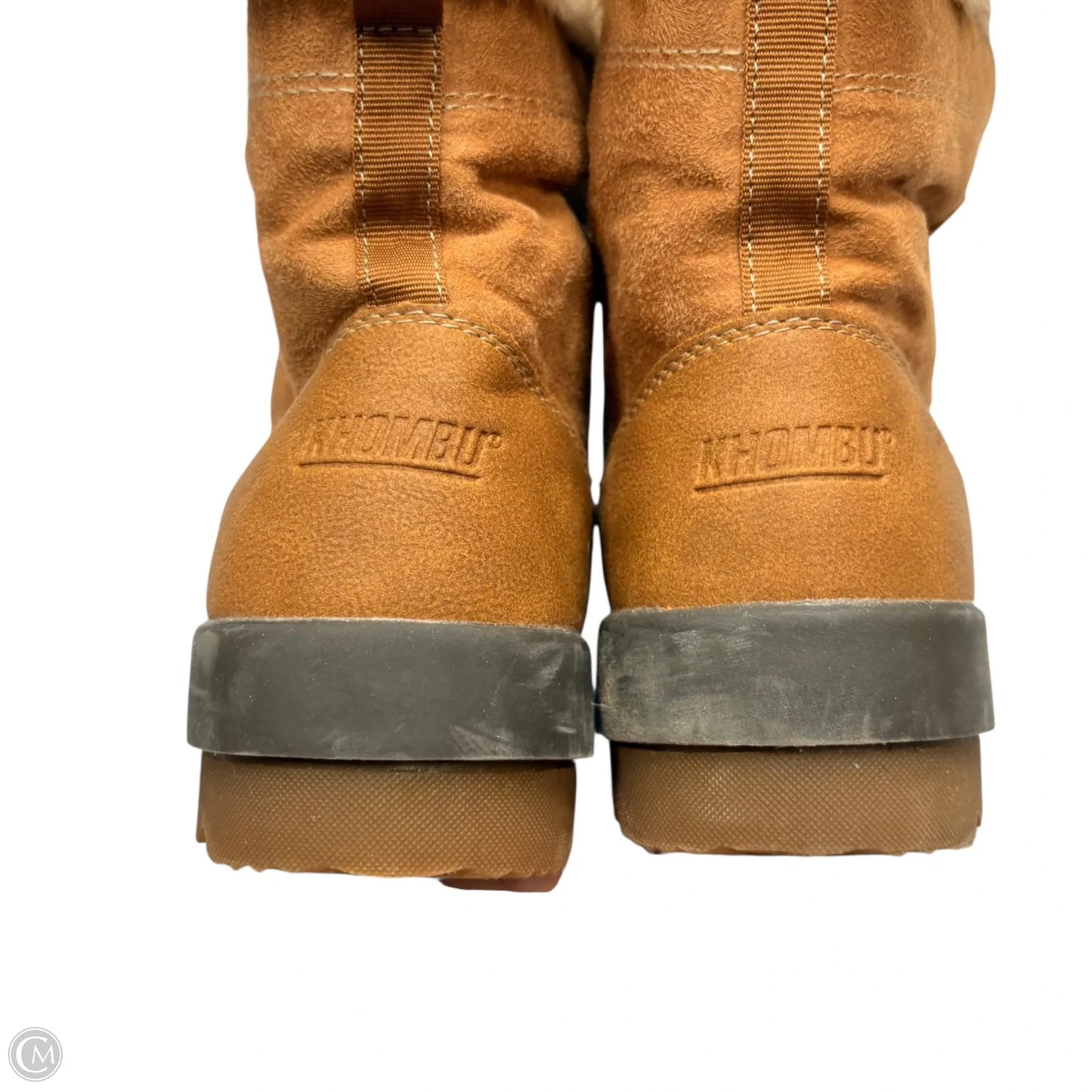 Boots Ankle Flats By Khombu In Brown & Cream, Size: 6
