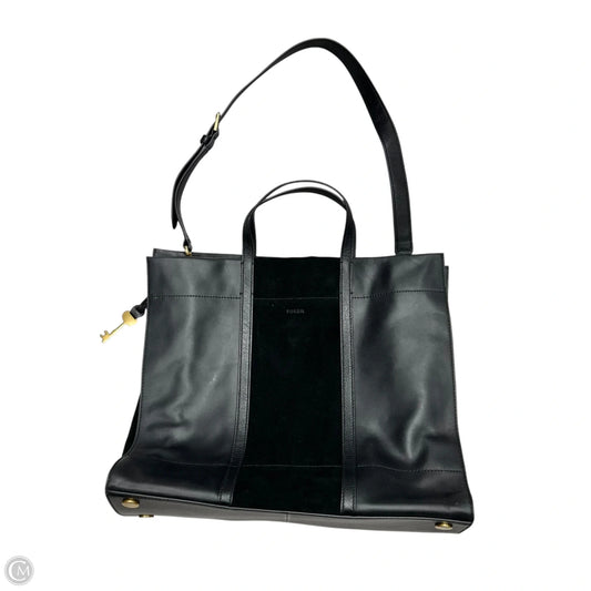 Tote Leather By Fossil, Size: Medium