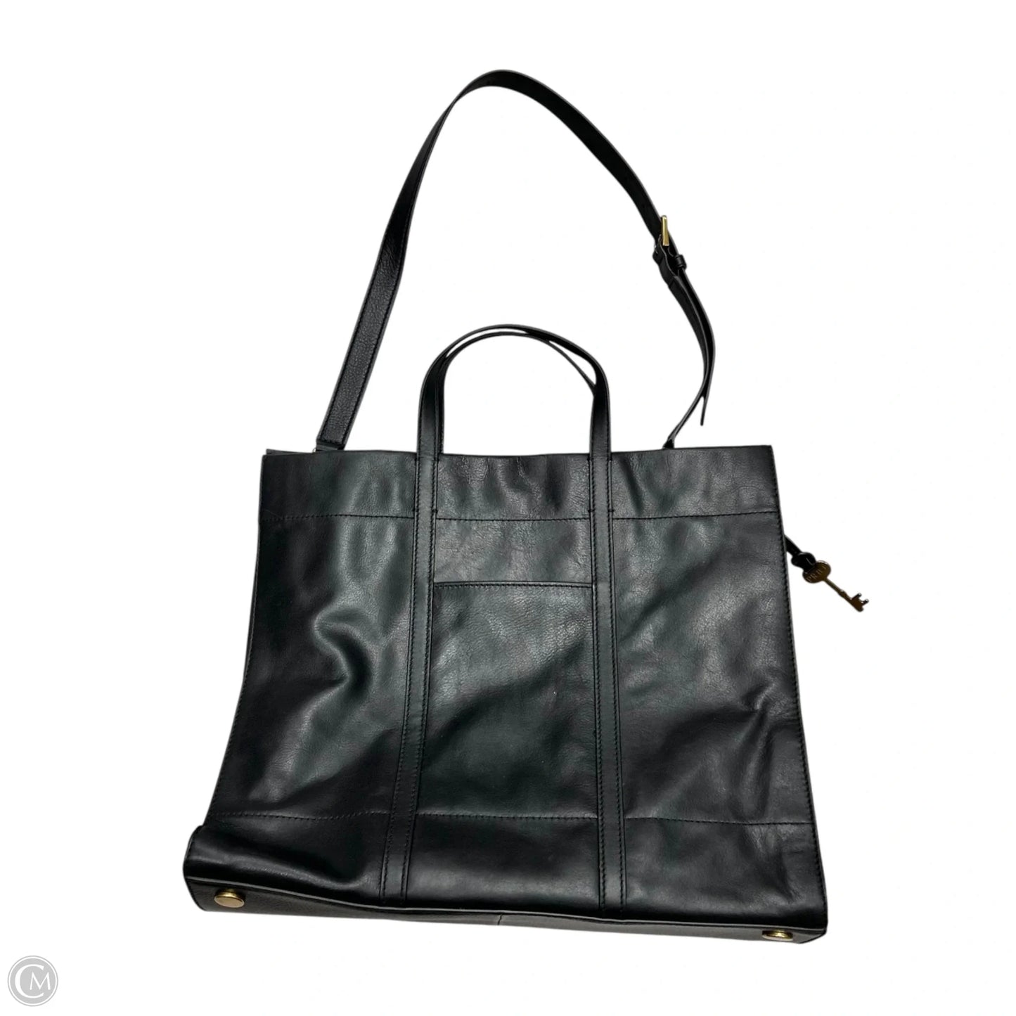Tote Leather By Fossil, Size: Medium