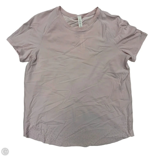 Athletic Top Short Sleeve By Lululemon In Pink, Size: S