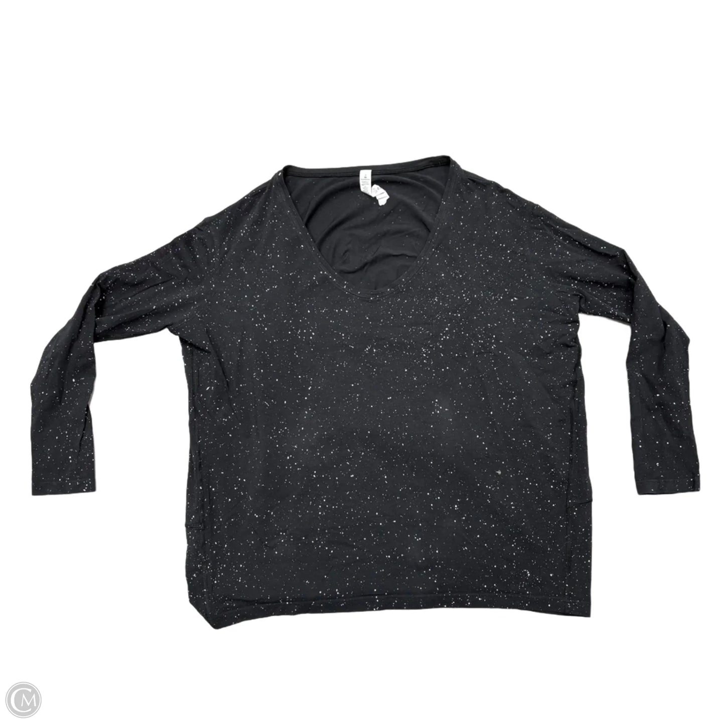 Athletic Top Long Sleeve Collar By Lululemon In Black & White, Size: Xs