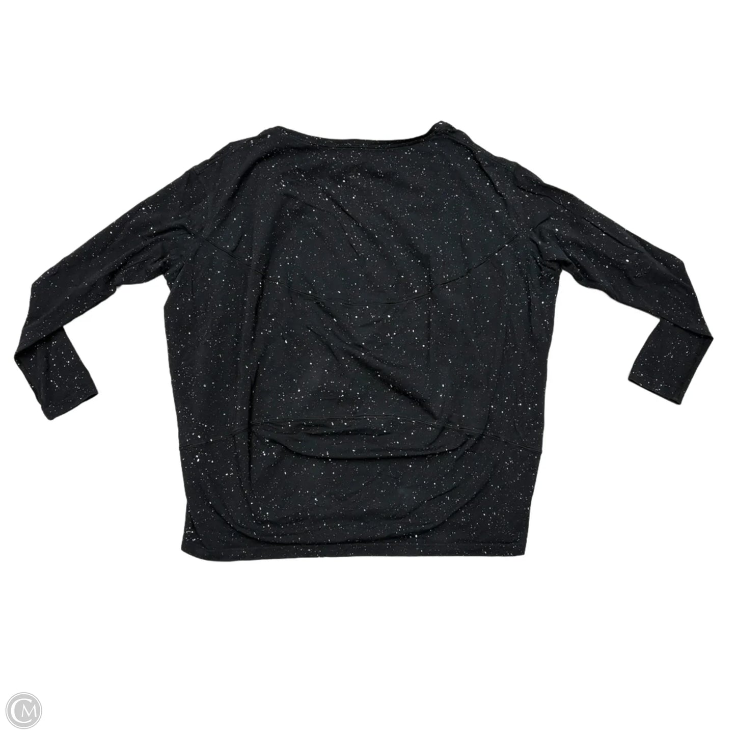 Athletic Top Long Sleeve Collar By Lululemon In Black & White, Size: Xs