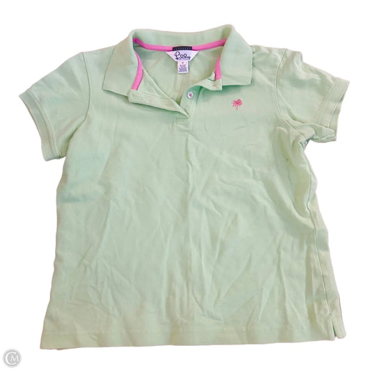 Top Short Sleeve Designer By Lilly Pulitzer In Green, Size: M
