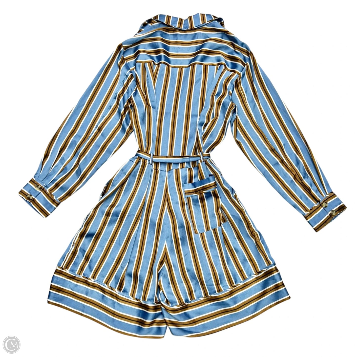 Romper By Anthropologie In Blue & Brown, Size: M