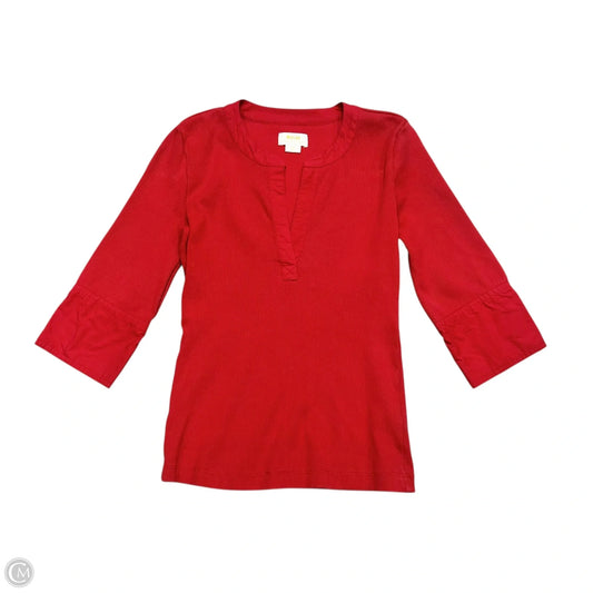 Top 3/4 Sleeve By Maeve In Red, Size: Xs