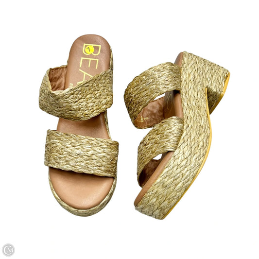 Sandals Heels Block By Matisse In Tan, Size: 7