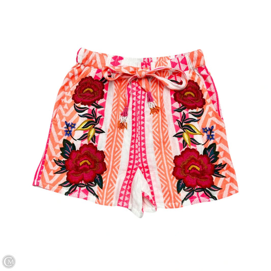Shorts By Farm Rio In Orange & Pink, Size: Xs