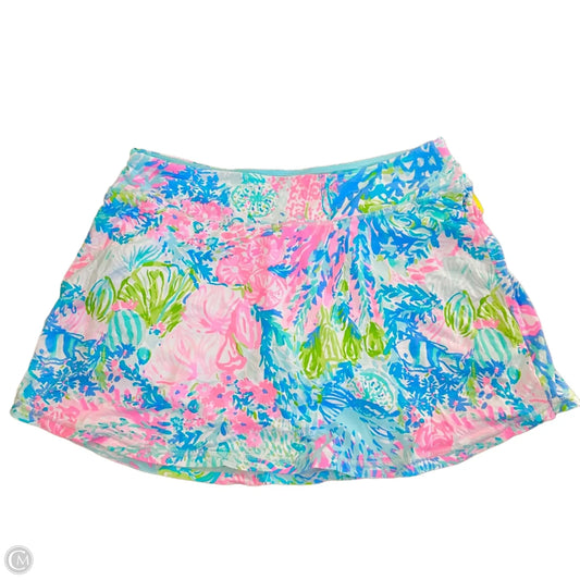 Skort Designer By Lilly Pulitzer In Blue & Green, Size: M