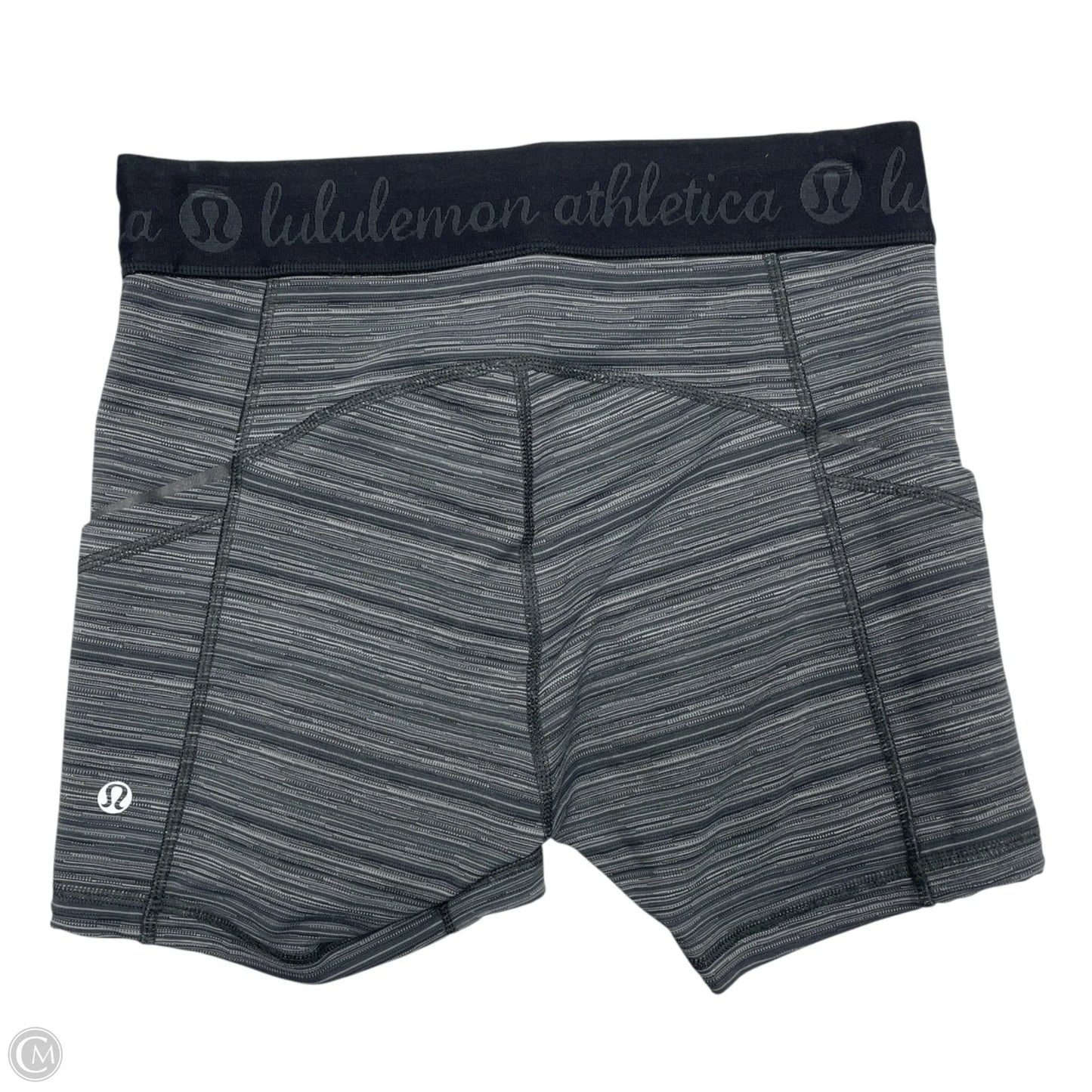 Athletic Shorts By Lululemon In Black & Grey, Size: S