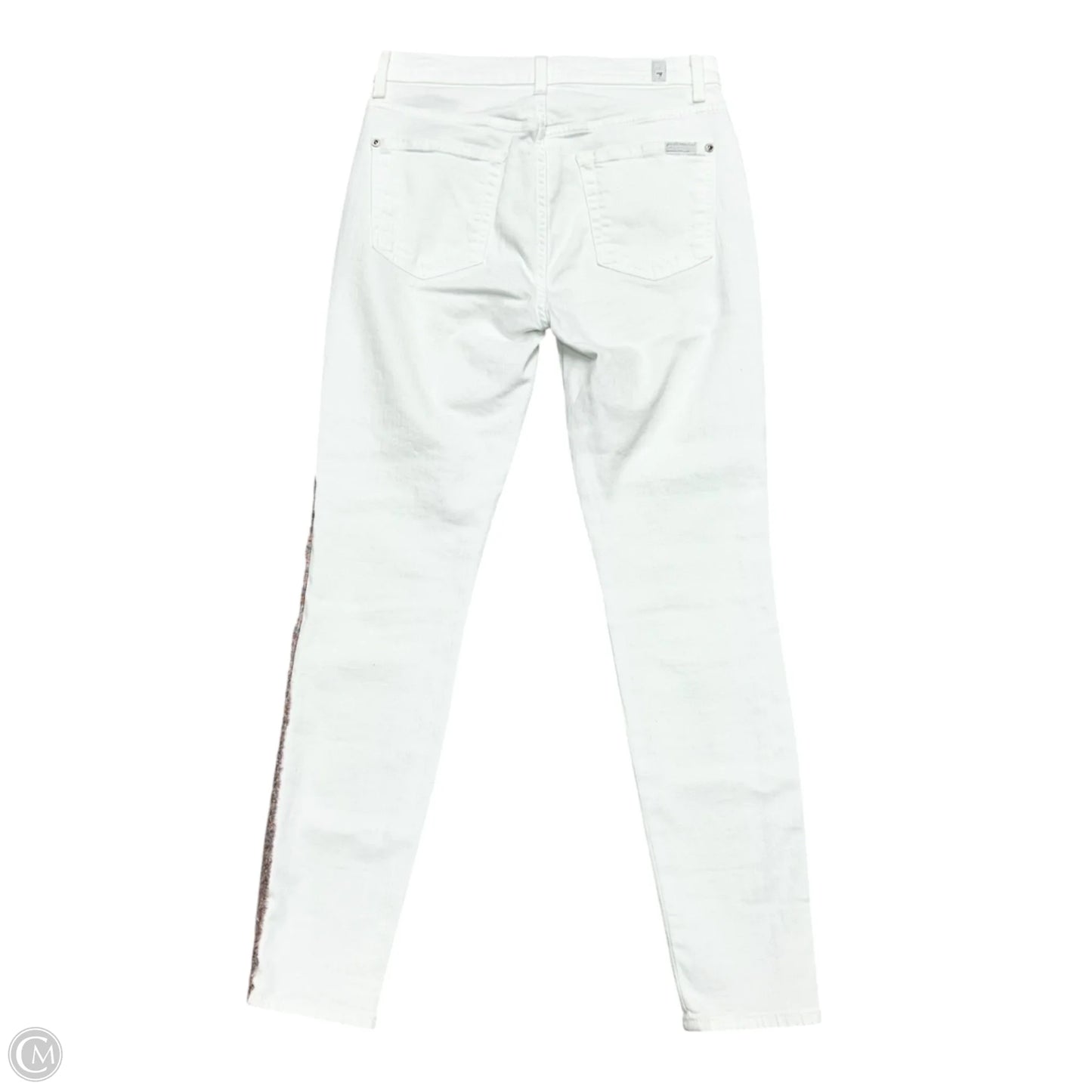Jeans Straight By 7 For All Mankind In White Denim, Size: 6