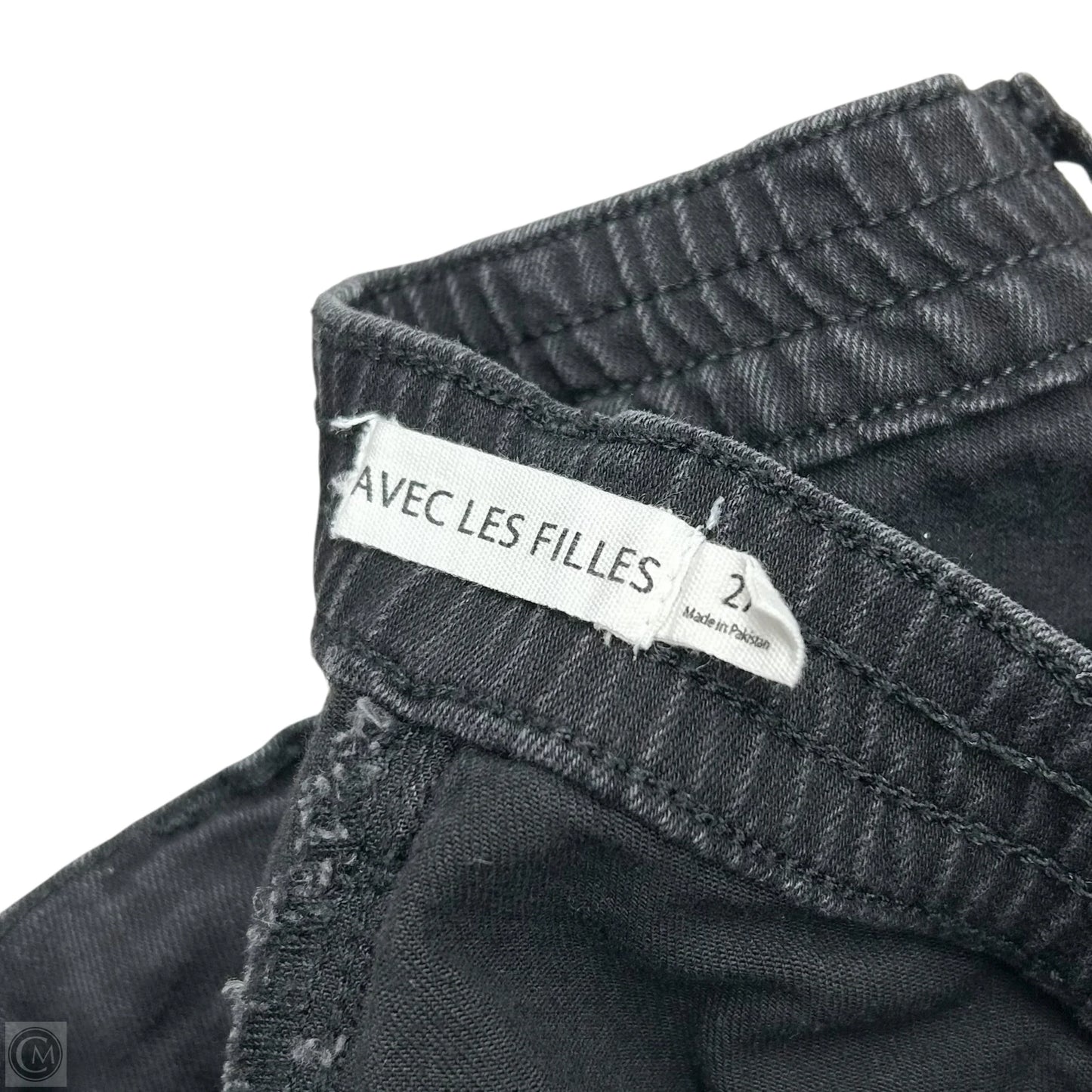Jeans Cropped By Avec Les Filles In Black Denim, Size: 4