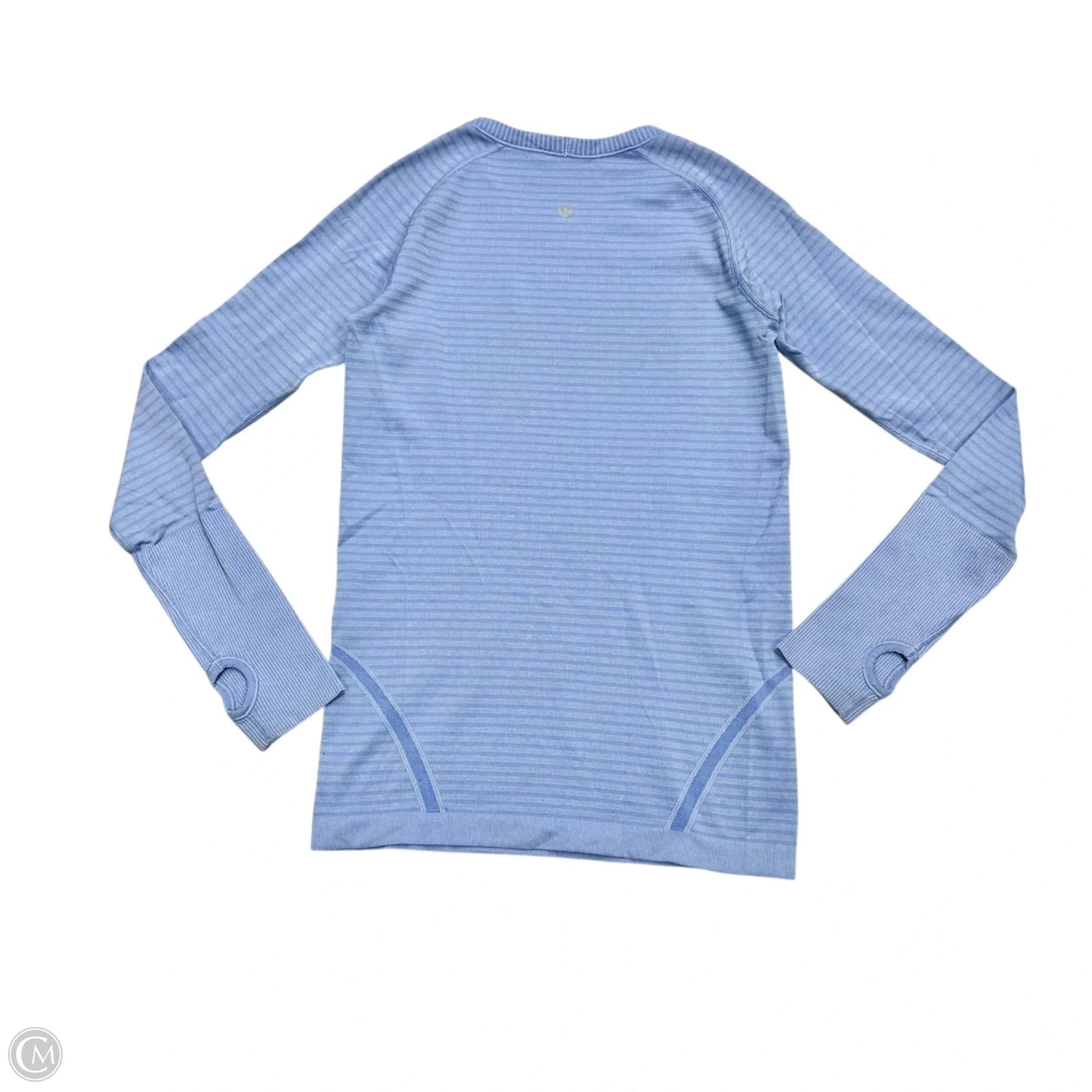Athletic Top Long Sleeve Collar By Lululemon In Blue, Size: S