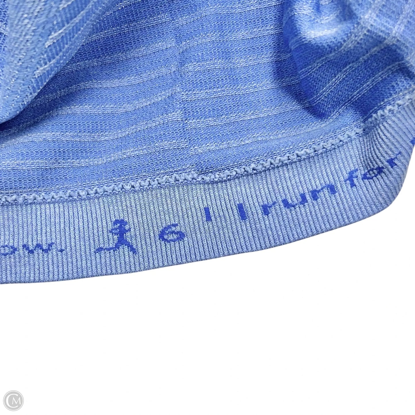 Athletic Top Long Sleeve Collar By Lululemon In Blue, Size: S
