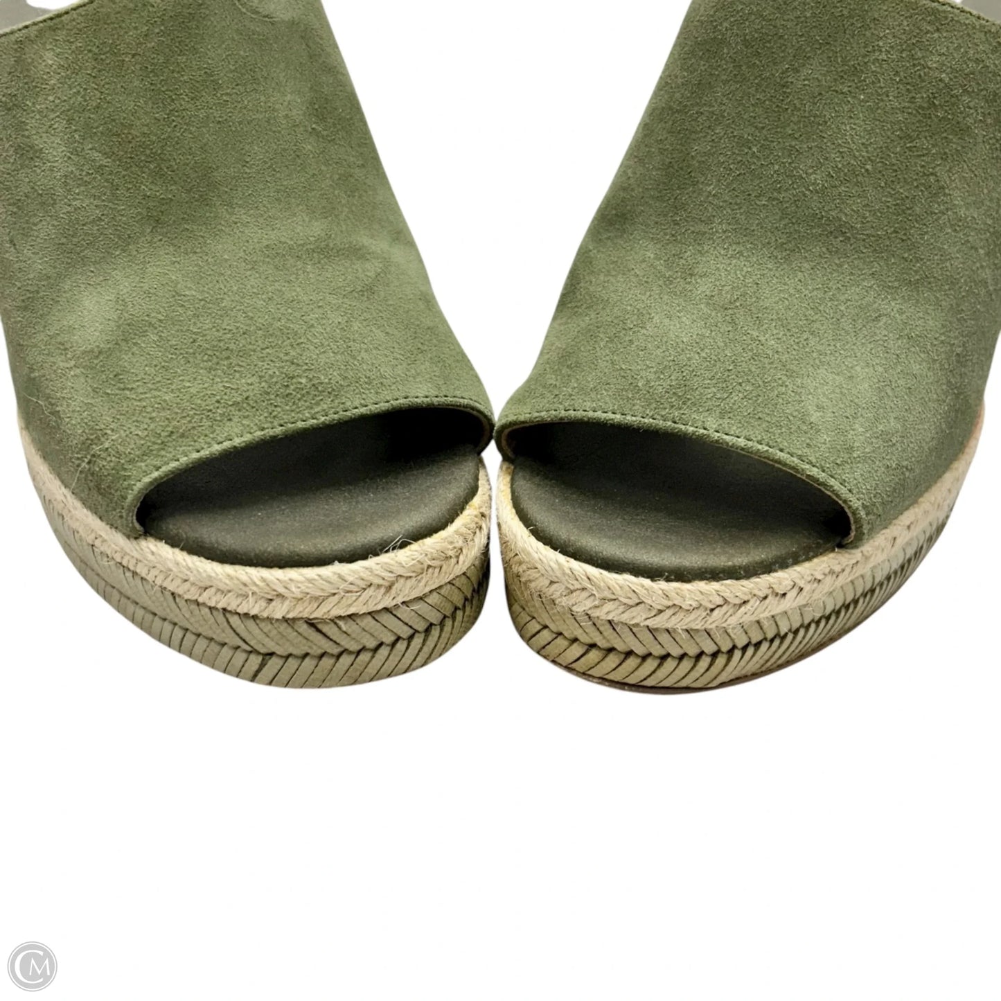 Shoes Heels Wedge By Anthropologie In Green, Size: 6.5