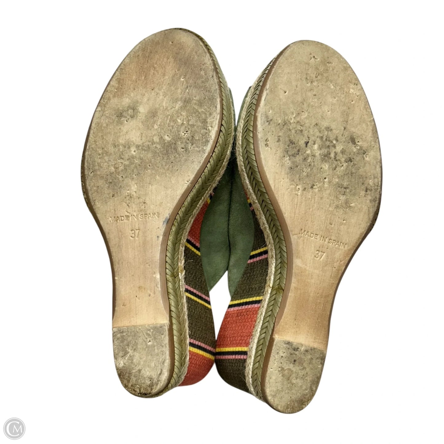 Shoes Heels Wedge By Anthropologie In Green, Size: 6.5