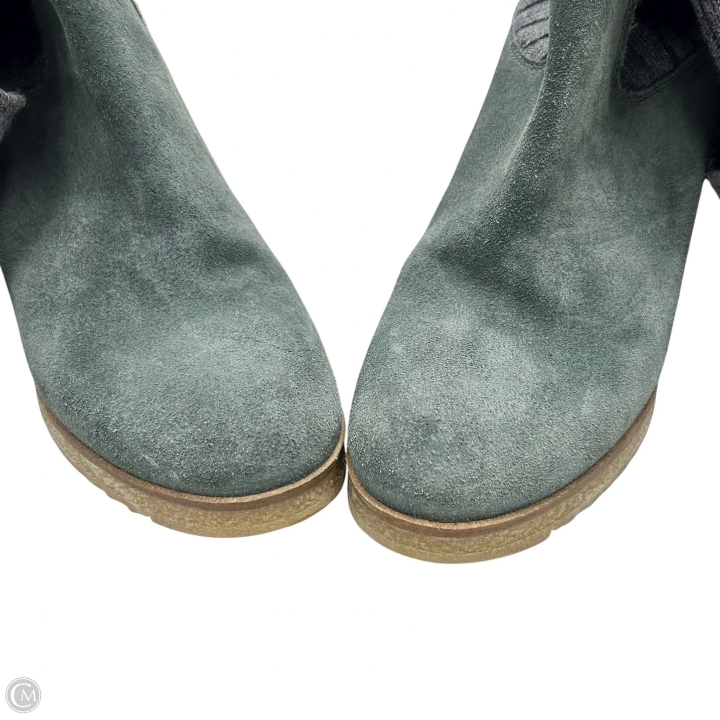 Boots Mid-calf Heels In Blue, Size: 6.5
