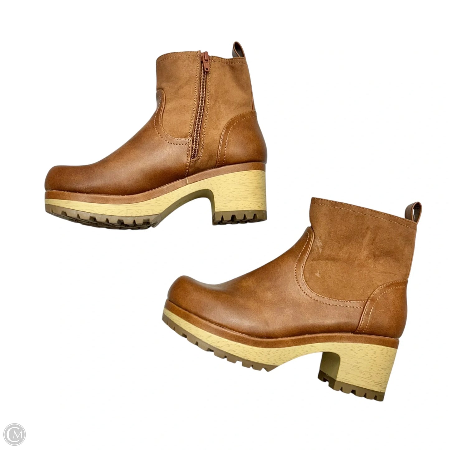 Boots Ankle Heels By Universal Thread In Brown, Size: 7