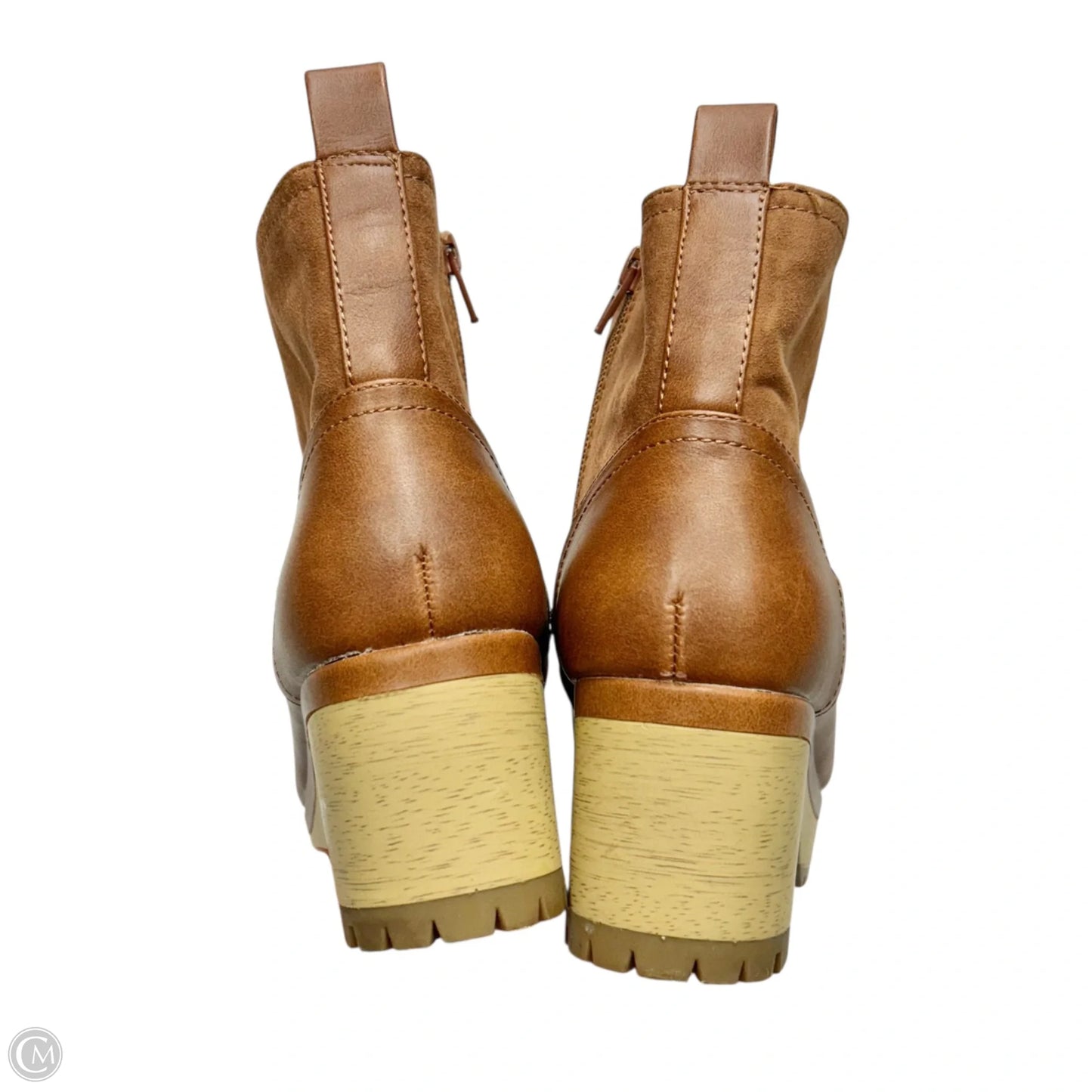 Boots Ankle Heels By Universal Thread In Brown, Size: 7