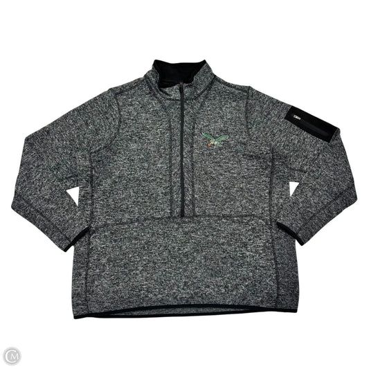 Athletic Jacket By Antigua In Grey, Size: 2x