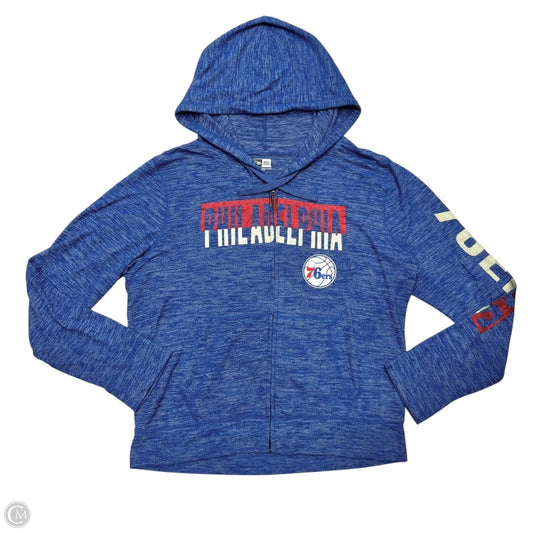 Athletic Jacket By New Era In Blue, Size: Xl