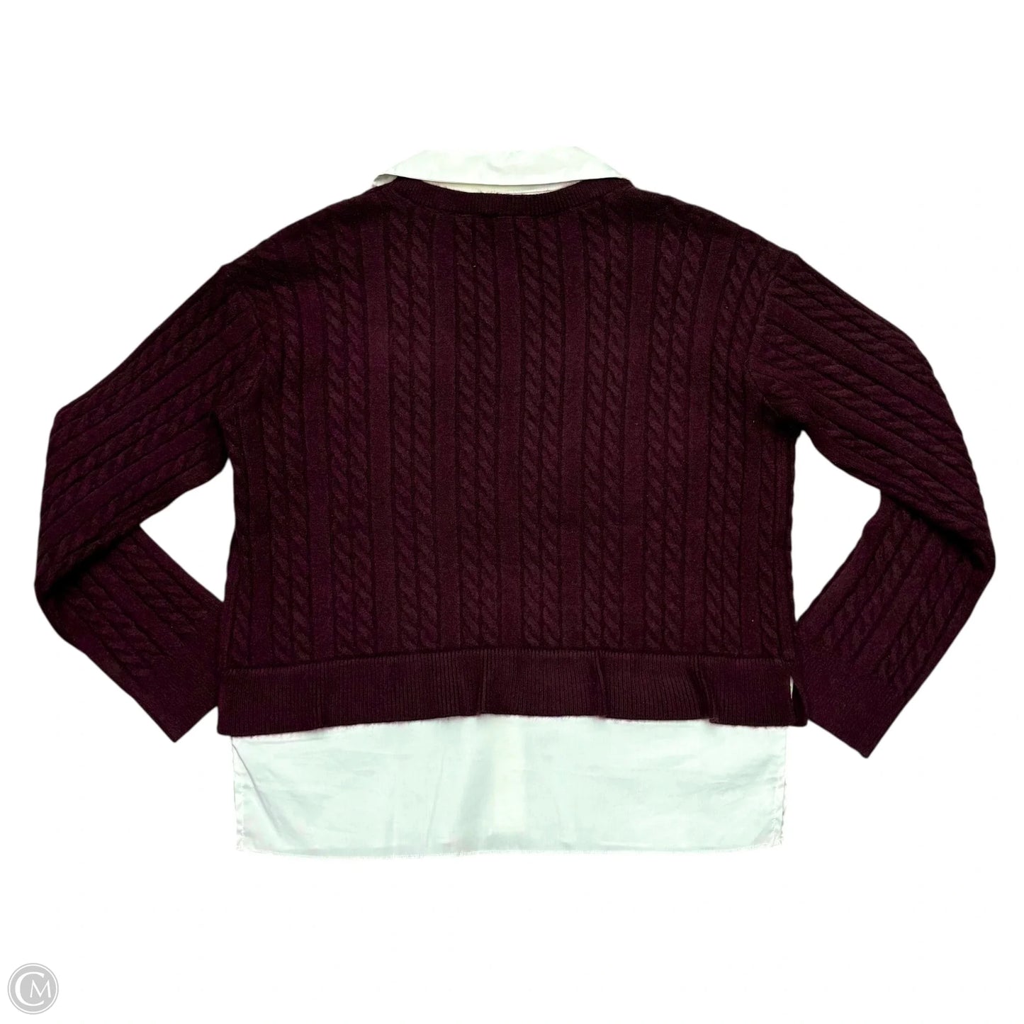 Sweater By Ann Taylor In Maroon, Size: S