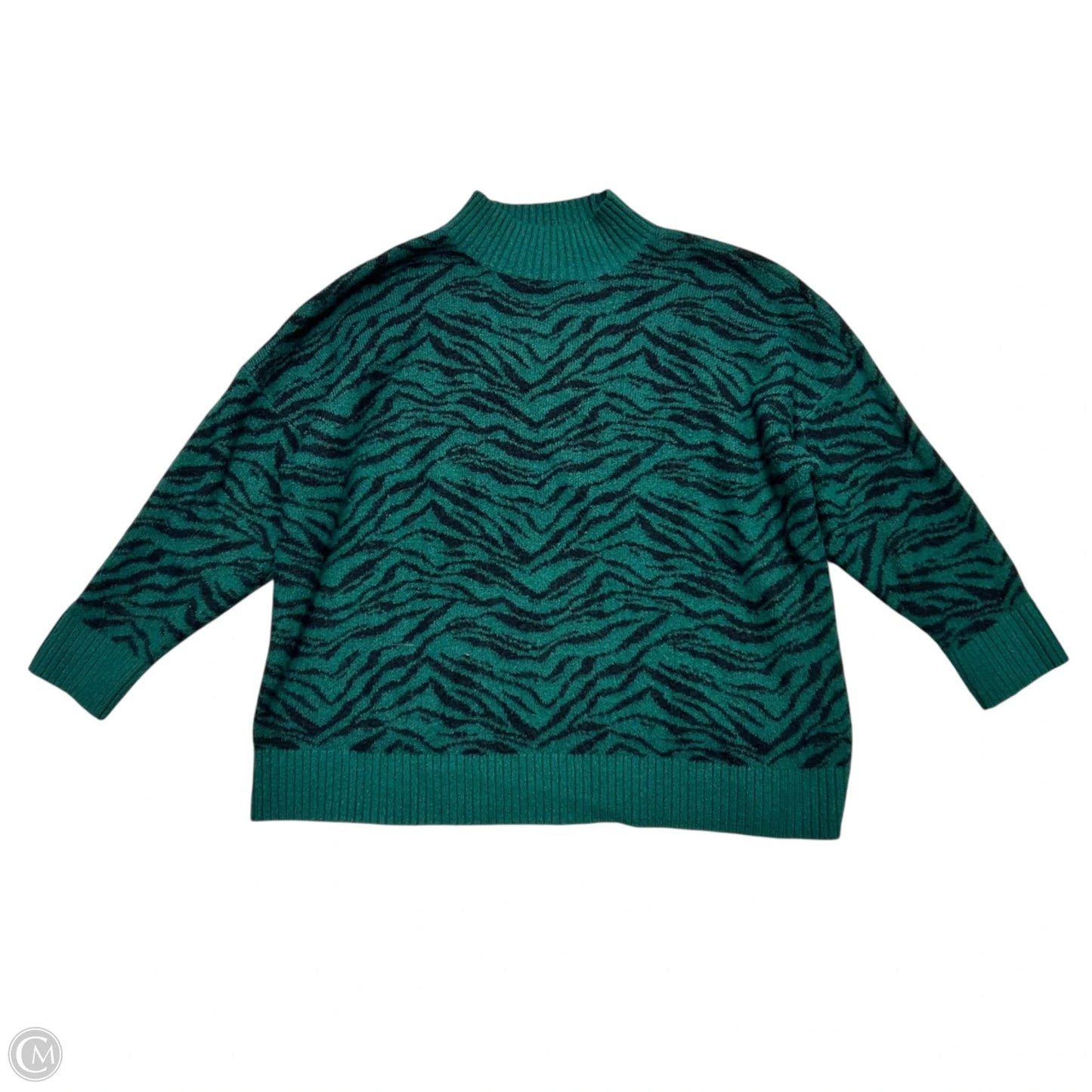 Sweater By Torrid In Black & Green, Size: 3x