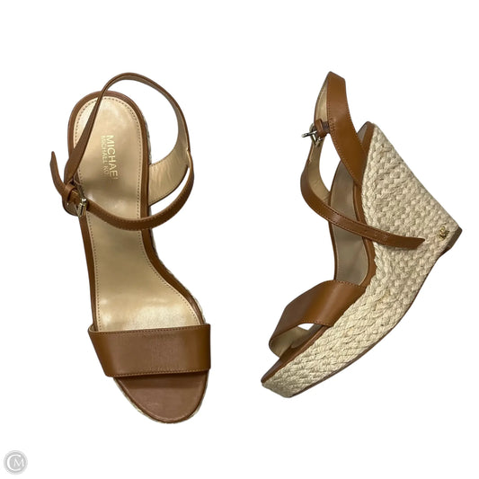 Sandals Flats By Michael By Michael Kors In Tan, Size: 9.5