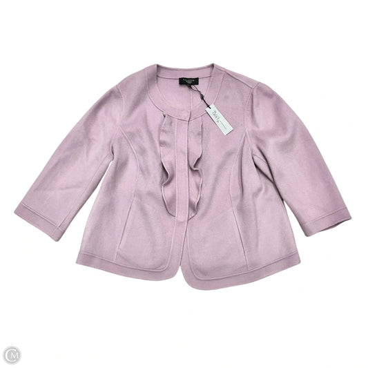 Jacket Fleece By Talbots In Purple, Size: Xl