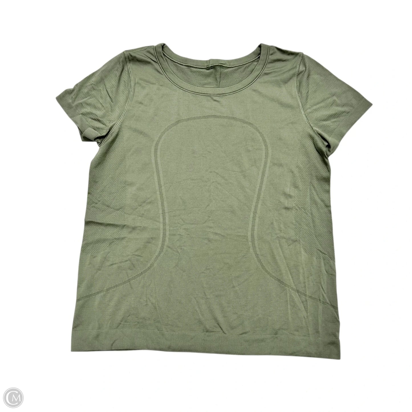 Athletic Top Short Sleeve By Lululemon In Green, Size: L