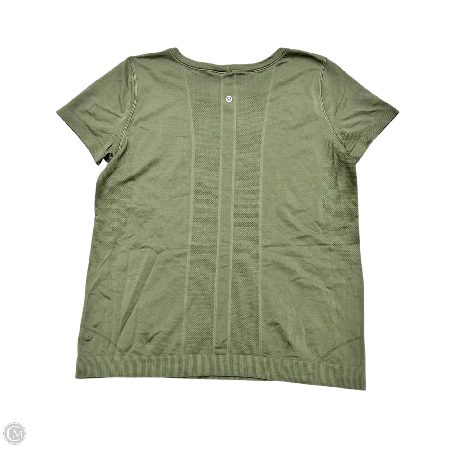 Athletic Top Short Sleeve By Lululemon In Green, Size: L