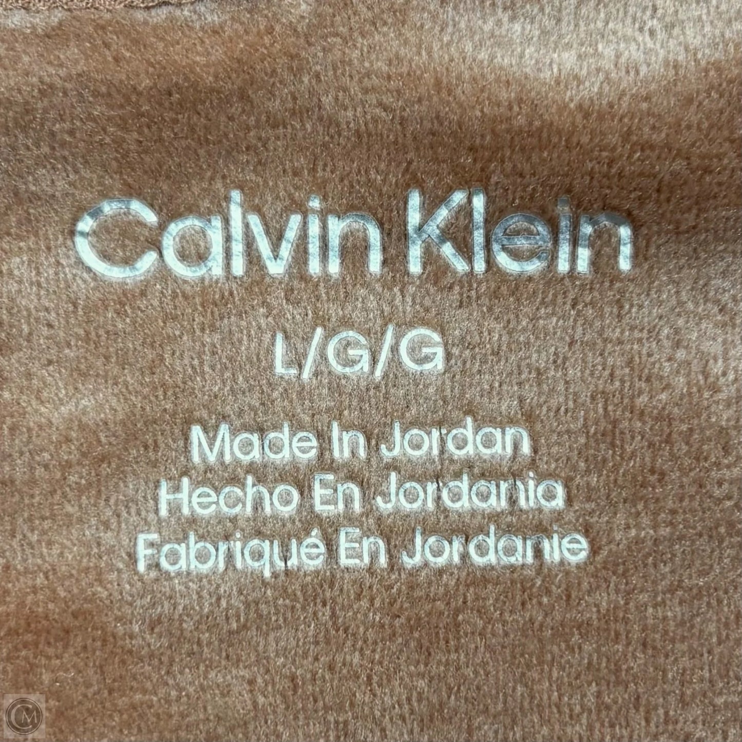 Sweatshirt Hoodie By Calvin Klein In Brown, Size: L