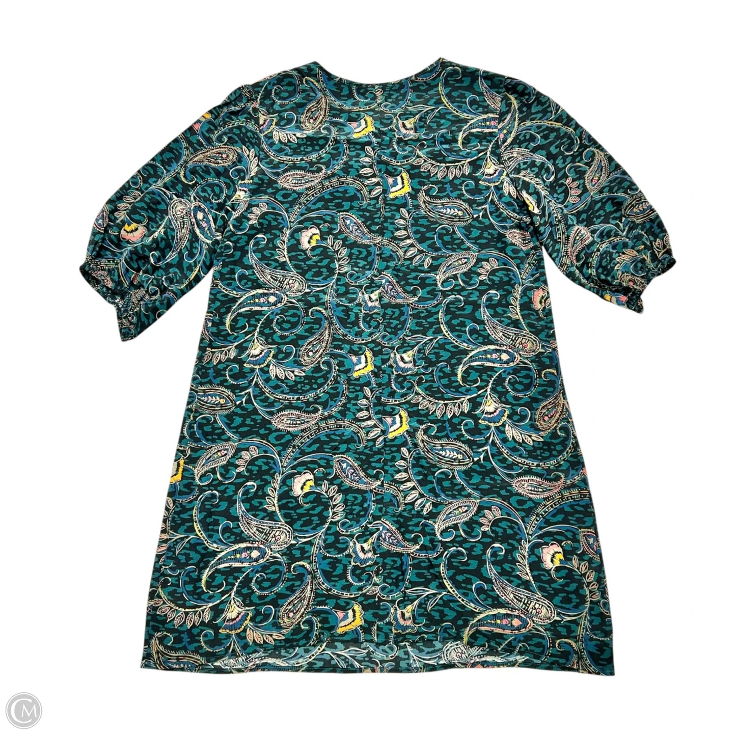 Dress Casual Short By Johnny Was In Black & Green, Size: M