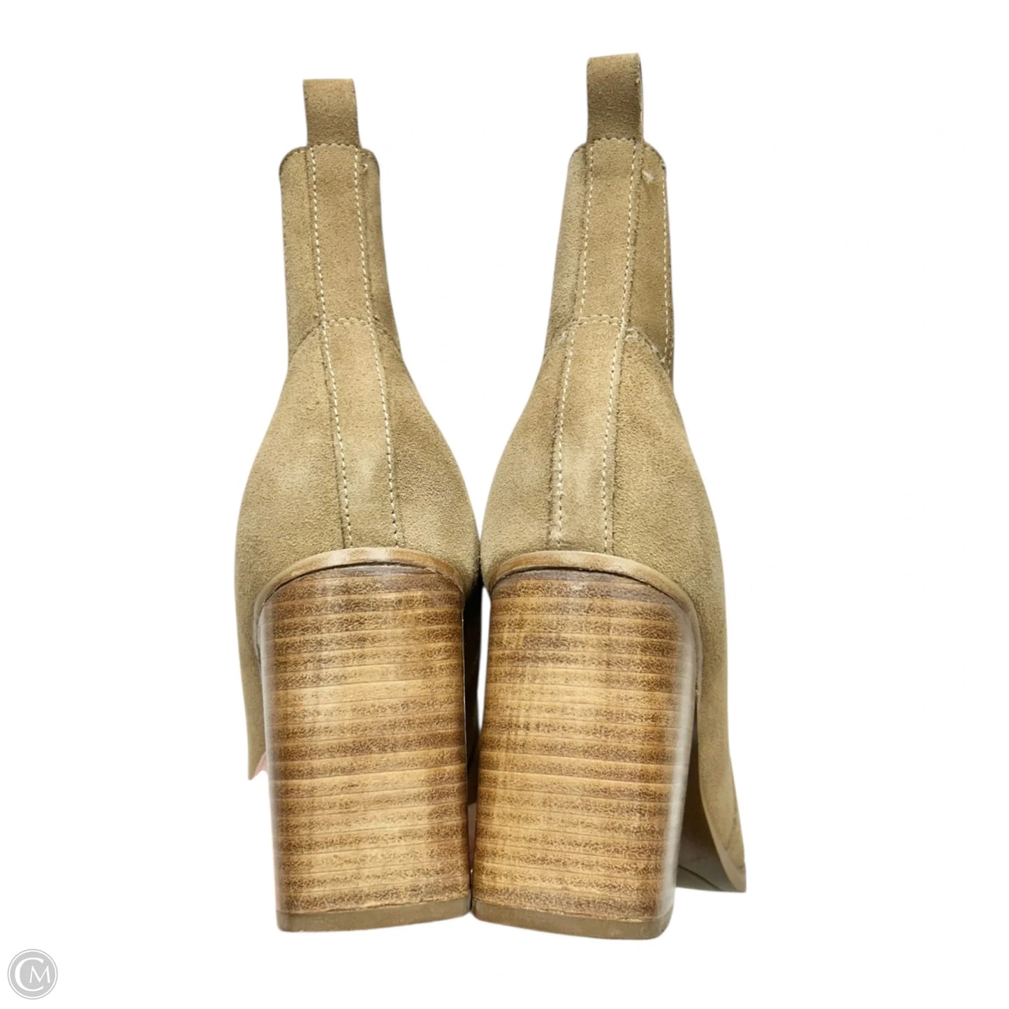 Boots Ankle Heels By Marc Fisher In Tan, Size: 10