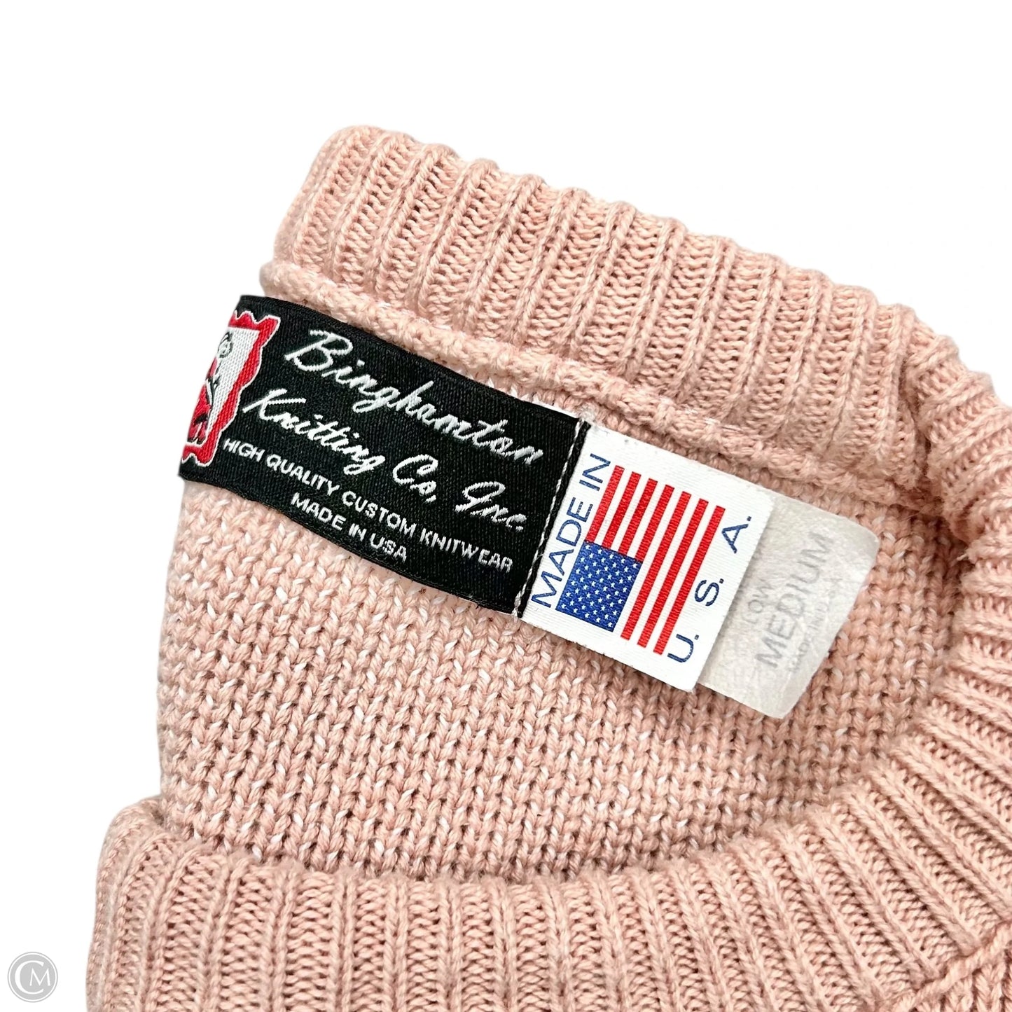Sweater By Binghamton Knitting Co In Pink, Size: M