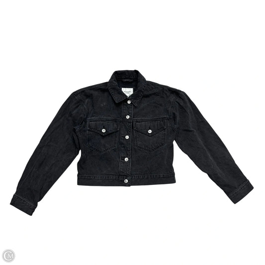 Jacket Denim By Abercrombie And Fitch In Black Denim, Size: S