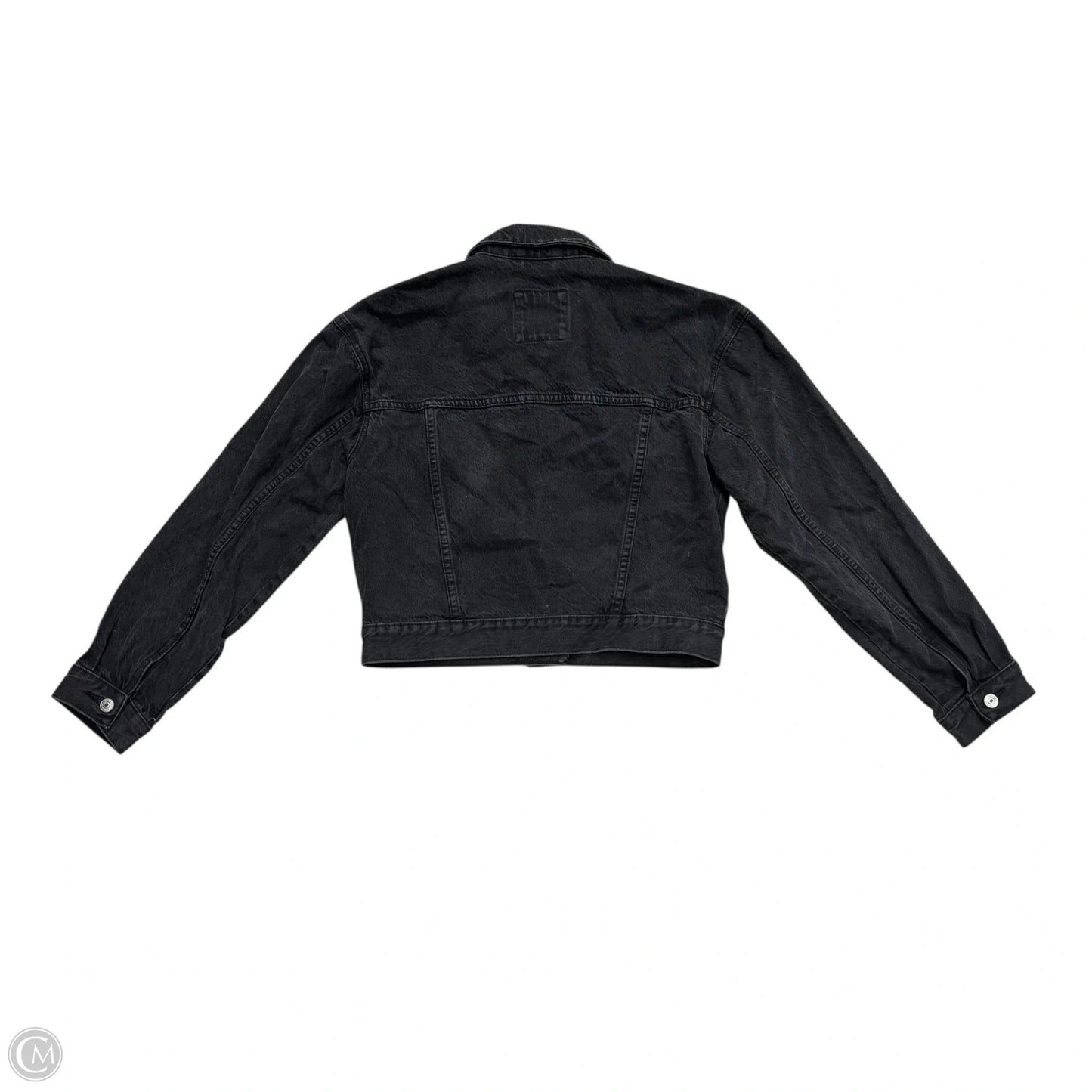 Jacket Denim By Abercrombie And Fitch In Black Denim, Size: S