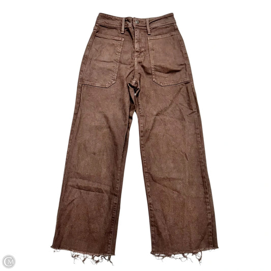 Jeans Wide Leg By Just Black In Brown Denim, Size: 0