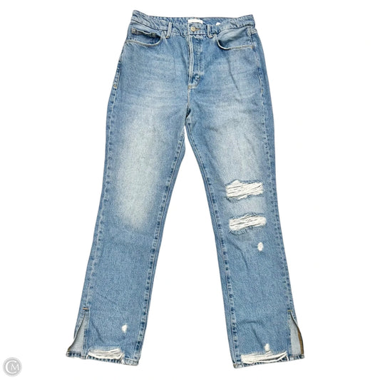 Jeans Straight By Good American In Blue Denim, Size: 12