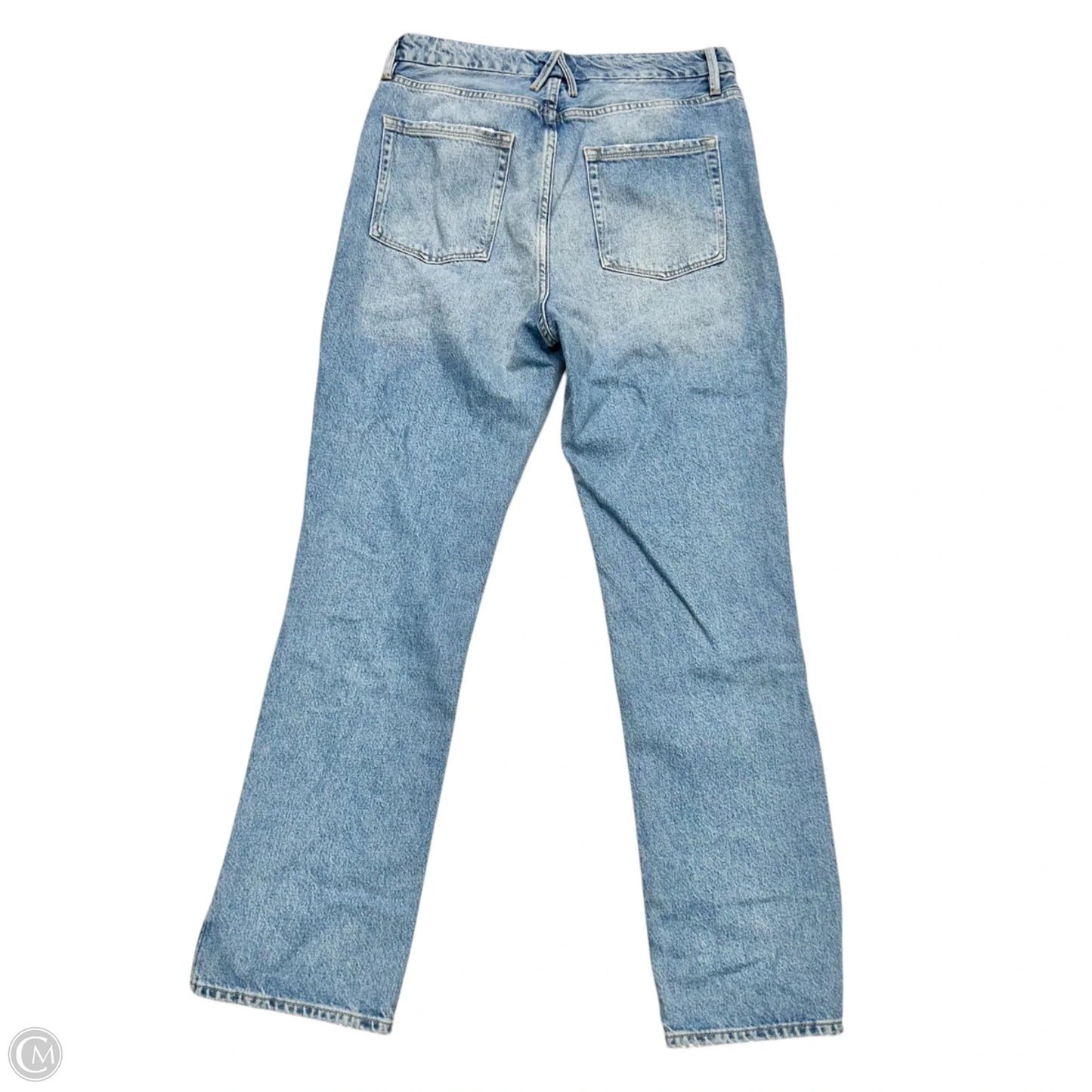 Jeans Straight By Good American In Blue Denim, Size: 12