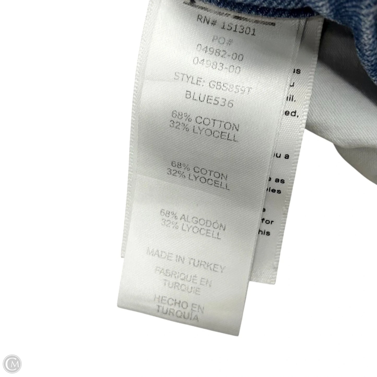 Jeans Straight By Good American In Blue Denim, Size: 12